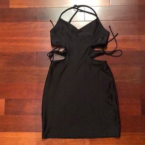 Black Urban Outfitters- Tidal Wave Dress- Size M